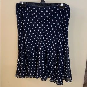 Chaps polka dot skirt